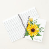 Sonnenblumen-SpiralNotebook Notizblock (Innenseite)