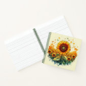 Sonnenblumen-SpiralNotebook Notizblock (Innenseite)
