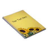 Sonnenblumen-SpiralNotebook Notizblock (Rechte Seite)