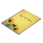 Sonnenblumen-SpiralNotebook Notizblock (Linke Seite)