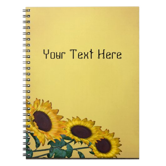 Sonnenblumen-SpiralNotebook Notizblock (Vorderseite)