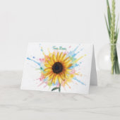 Sonnenblumen-Splash-Art-Muttertagskarte Karte (Vorderseite)