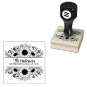 Sonnenblumen Split Monogram Theme Gummistempel (Stempel)