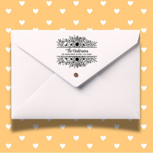 Sonnenblumen Split Monogram Theme Gummistempel