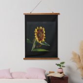 Sonnenblumen-Spotlight-Holz Topped Wall Tapestory Wandteppich Mit Holzrahmen (Schlafzimmer)