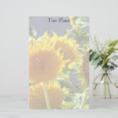 Sonnenblumen stationär briefpapier (Stehend Vorderseite)