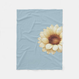 Sonnenblumen Staubblaue Wurfdecke Vintage Floral Fleecedecke