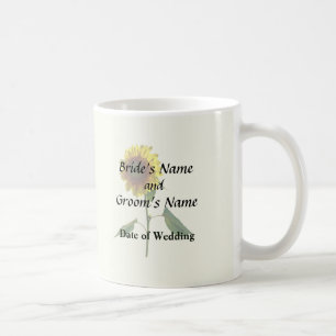 Sonnenblumen Stehende Hochzeitsprodukte Kaffeetasse