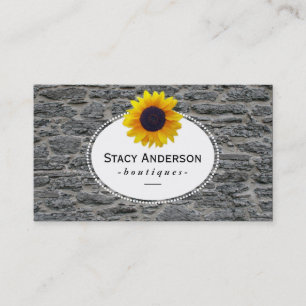 Sonnenblumen Stein Visitenkarte