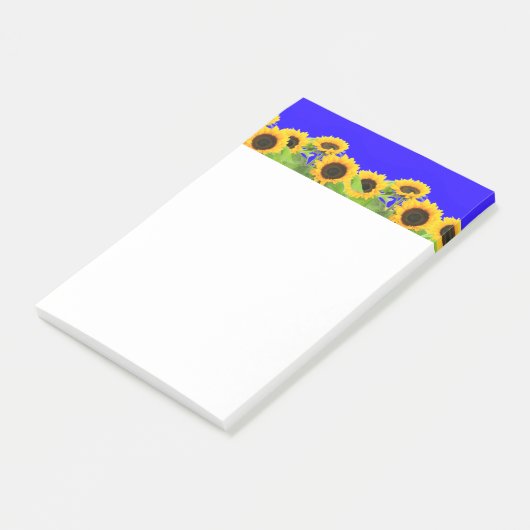 Sonnenblumen Sticky Notes Ukraine Flaggenfarben Post-it Klebezettel (angewinkelt)