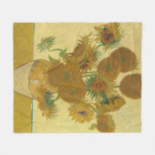 Sonnenblumen, Stillleben Ölgemälde, Van Gogh Fleecedecke (Vorderseite (Horizontal))