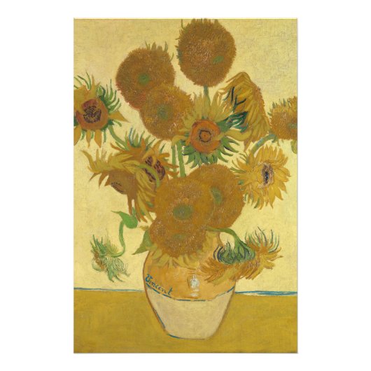 Sonnenblumen, Stillleben Ölgemälde, Van Gogh Fotodruck (Vorne)