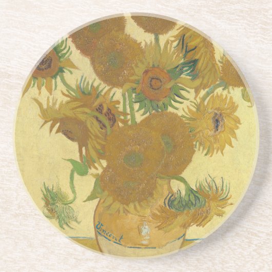Sonnenblumen, Stillleben Ölgemälde, Van Gogh Getränkeuntersetzer (Vorne)
