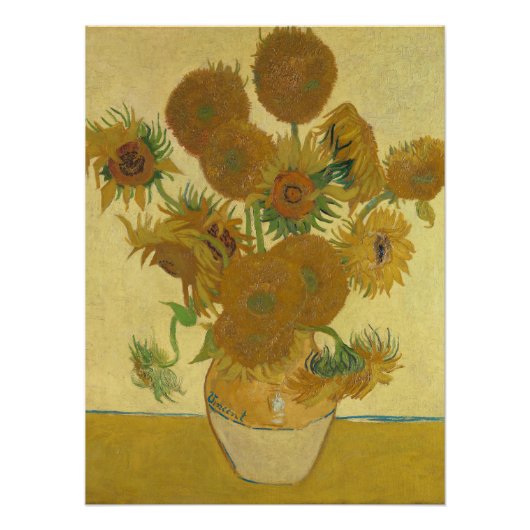 Sonnenblumen, Stillleben Ölgemälde, Van Gogh Poster (Vorderseite)