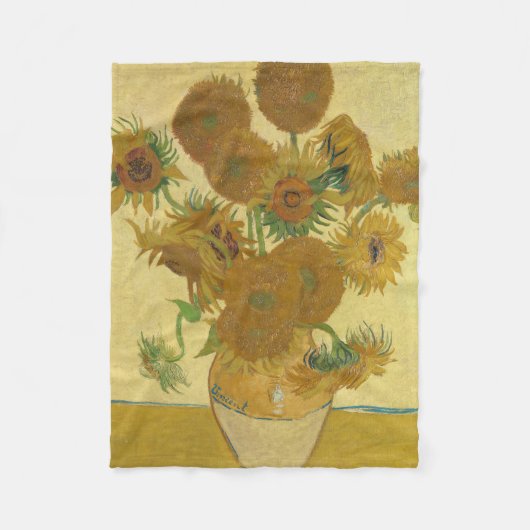 Sonnenblumen, Stillleben Ölmalerei, Van Gogh Fleecedecke (Vorderseite)