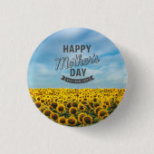 Sonnenblumen Stilvolle Elegante Wählen Sie eine Ma Button (Vorderseite)