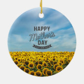 Sonnenblumen Stilvolle Elegante Wählen Sie eine Ma Keramik Ornament (Hinten)