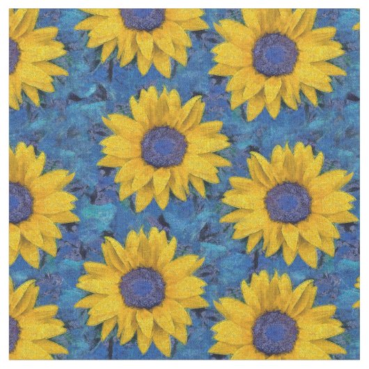 Sonnenblumen Stoff (Nahaufnahme)