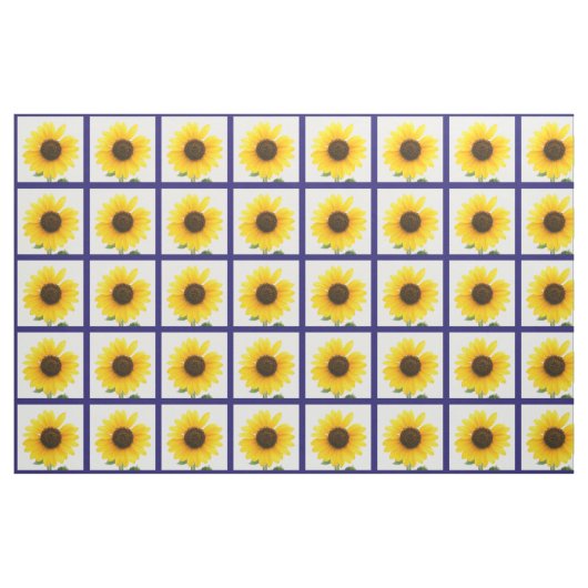 Sonnenblumen Stoff (Fat Quarter (45,7 x 55,9 cm))