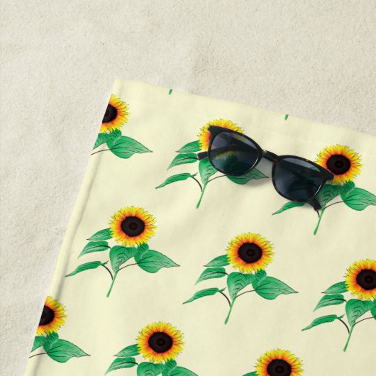 Sonnenblumen Strandhandtuch - Custom Colors (Beispiel)