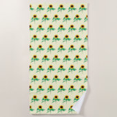 Sonnenblumen Strandhandtuch - Custom Colors (Vorderseite)