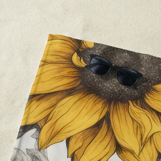 Sonnenblumen Strandtuch (Beispiel)