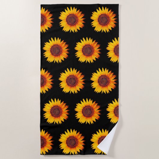 Sonnenblumen Strandtuch (Vorderseite)