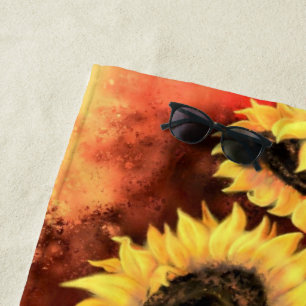 Sonnenblumen Strandtuch