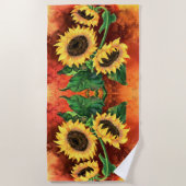 Sonnenblumen Strandtuch (Vorderseite)