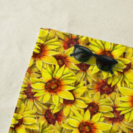 Sonnenblumen-Strandtuch Strandtuch