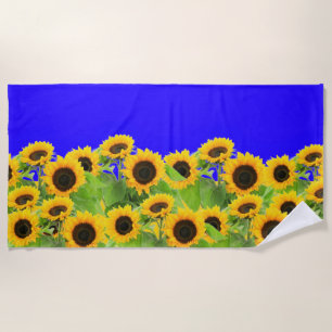 Sonnenblumen Strandtuch Ukraine Flaggenfarben