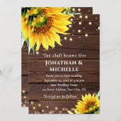 Sonnenblumen-Streichelleuchten auf Christlicher Ho Einladung (Vorne/Hinten)