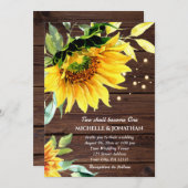 Sonnenblumen-Streichelleuchten auf Christlicher Ho Einladung (Vorne/Hinten)