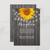 Sonnenblumen & Streichelleuchten Empfang Begleitkarte (Vorne/Hinten)