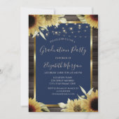 Sonnenblumen, Streichelleuchten Holz Einladung (Vorderseite)