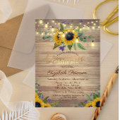 Sonnenblumen, Streichellichter, Quinceñera Einladung