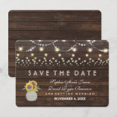 Sonnenblumen streichen Licht Altes Holz Save the D Date (Vorne/Hinten)