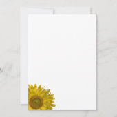 Sonnenblumen Streifen Post Hochzeitsfeier Einladung (Rückseite)