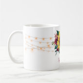 Sonnenblumen-String-Lichter Blumenmonogramm Kaffeetasse (Links)