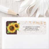 Sonnenblumen String Lights Lace Wood Wedding Adres (Insitu)