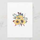 Sonnenblumen String Lights Mason Jars Hochzeit im Einladung (Rückseite)