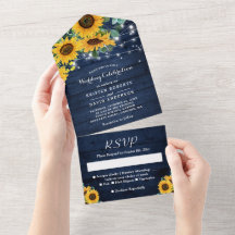 Sonnenblumen String Lights Rustic Navy Blue Weddin