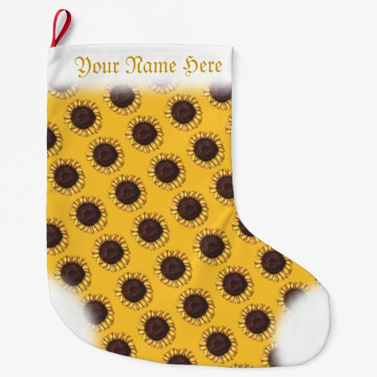 Sonnenblumen Strumpf Gold Weihnachts Strumpf Custo Großer Weihnachtsstrumpf (Vorderseite)