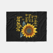Sonnenblumen-Suizid-Bewusstsein Fleecedecke (Vorderseite (Horizontal))