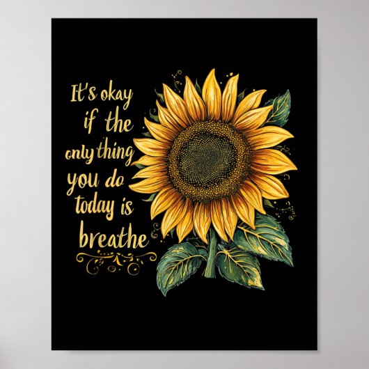 Sonnenblumen-Suizid-Bewusstsein Poster (Vorne)