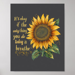 Sonnenblumen-Suizid-Bewusstsein Poster