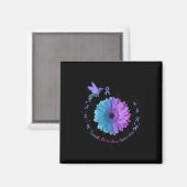Sonnenblumen Suizidprävention Bewusstsein Magnet (Vorderseite/Rückseite)