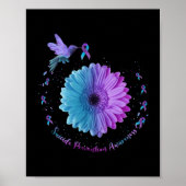 Sonnenblumen Suizidprävention Bewusstsein Poster (Vorne)