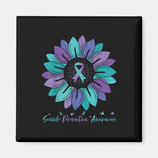 Sonnenblumen Suizidprävention Monat Magnet (Vorne)