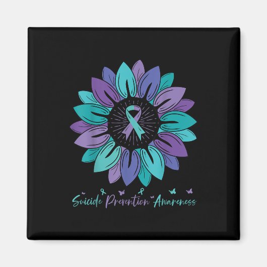 Sonnenblumen Suizidprävention Monat Magnet (Vorne)